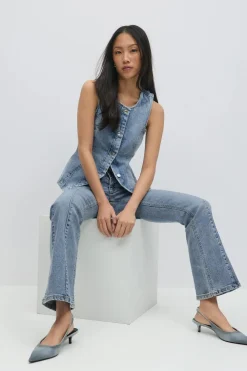 Gina Tricot Taiored deni vet Blå Hot