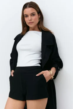 Gina Tricot Taiored ini hort Svart Online
