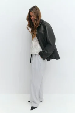 Gina Tricot Tailored wide trousers Grå
