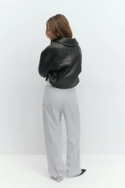 Gina Tricot Tailored wide trousers Grå