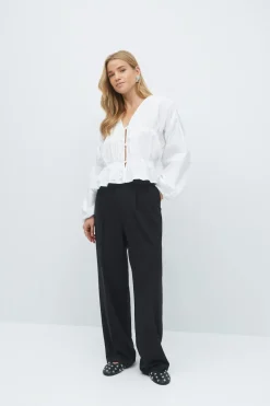 Gina Tricot Tailored wide trousers Svart Sale