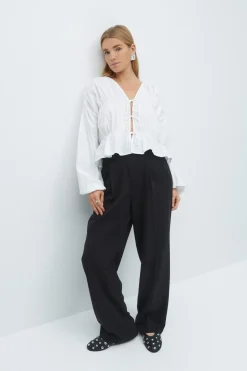 Gina Tricot Tailored wide trousers Svart Sale