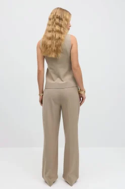 Gina Tricot Tailored wide trousers Beige Outlet