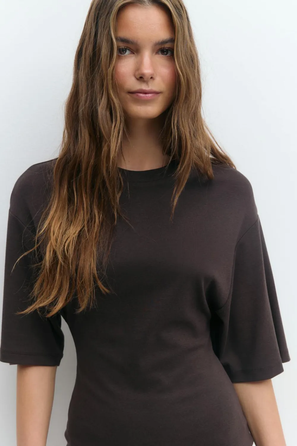 Gina Tricot Tee dre Brun New