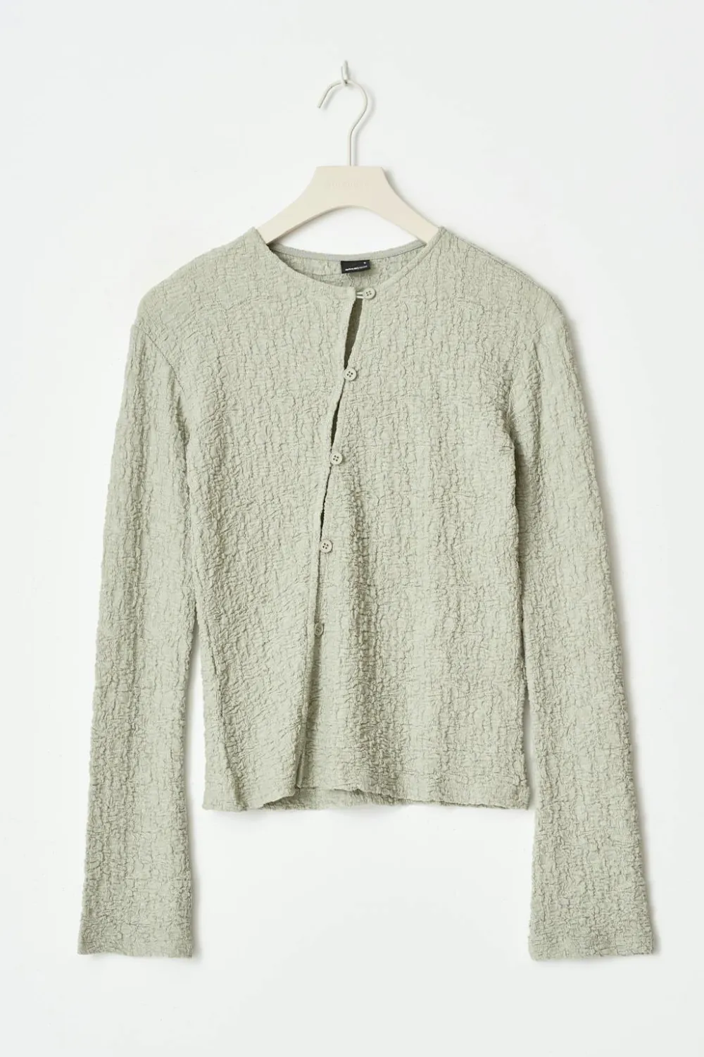 Gina Tricot Textured buttoned top Grå New