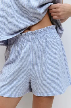 Gina Tricot Textured hort Blå Online