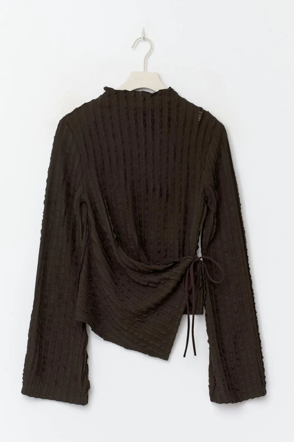 Gina Tricot Textured tie detai top Brun Hot