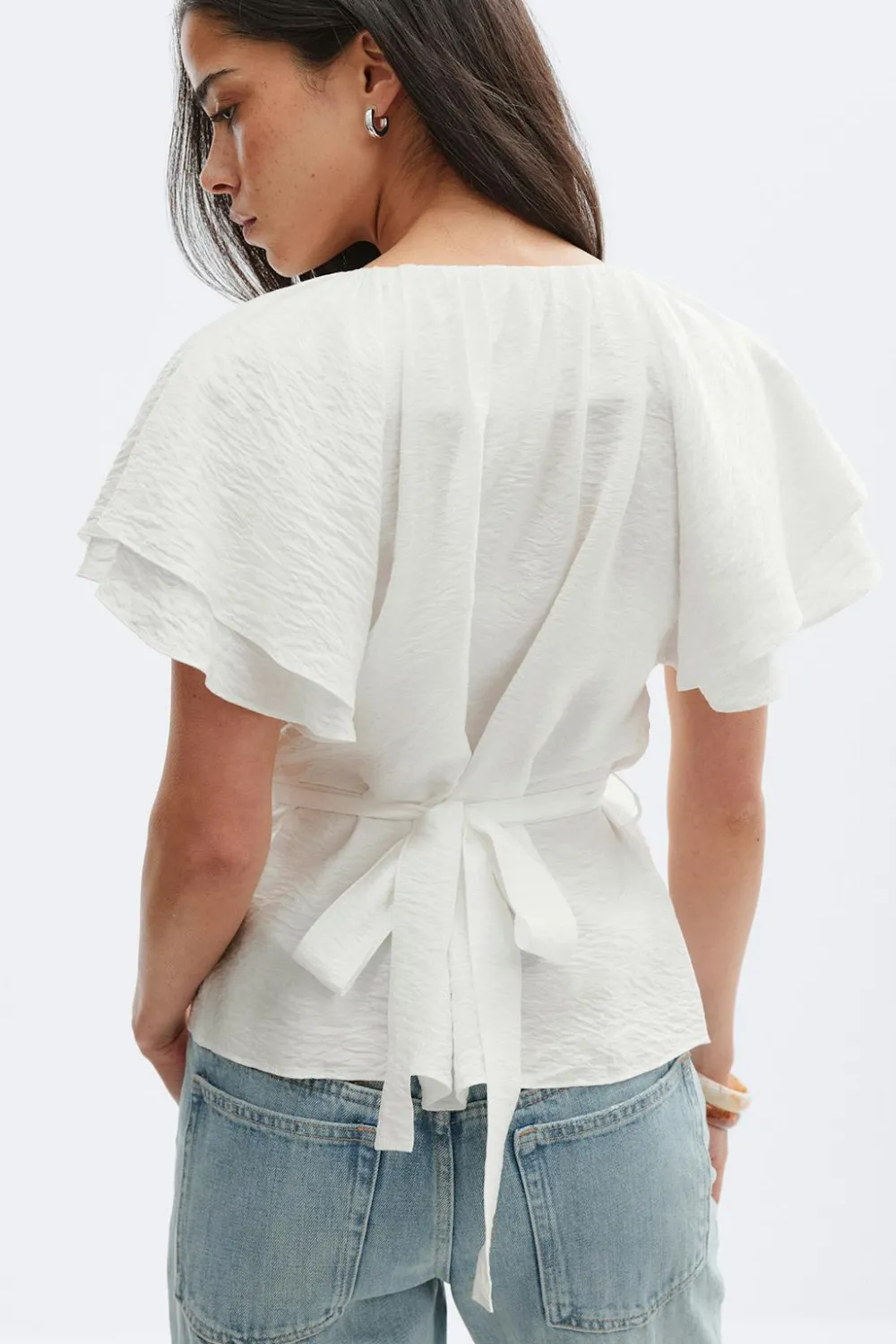 Gina Tricot Tie back boue Hvit Sale
