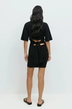 Gina Tricot Tie back dre Svart Hot