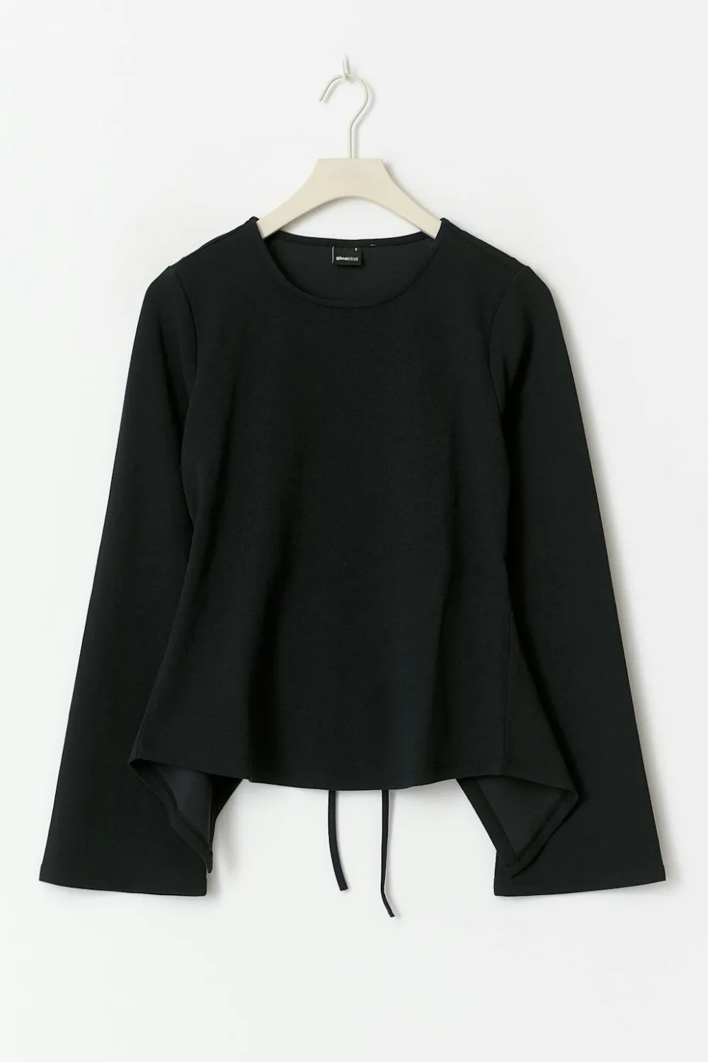 Gina Tricot Tie back ong eeve top Svart Outlet