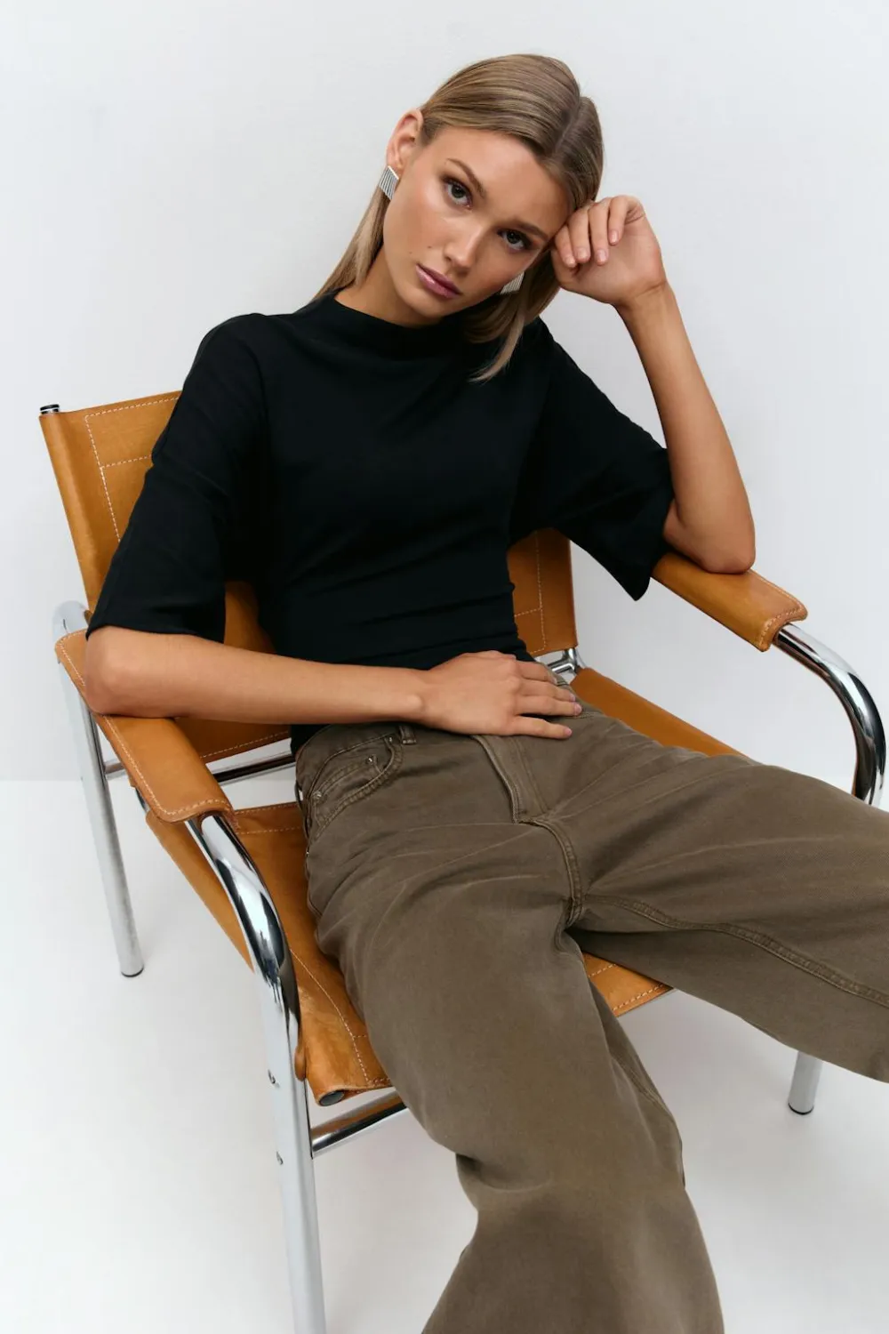 Gina Tricot Tie back tee Svart Hot
