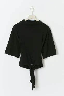 Gina Tricot Tie back tee Svart Hot