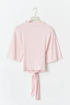 Gina Tricot Tie back tee Rosa Online