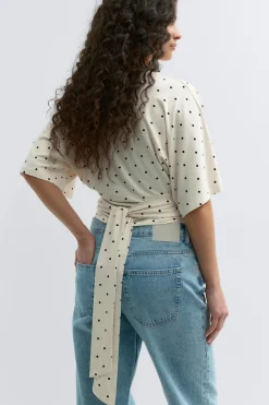 Gina Tricot Tie back top Svart Clearance