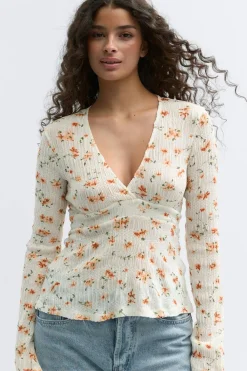 Gina Tricot Tie back top Hvit Sale