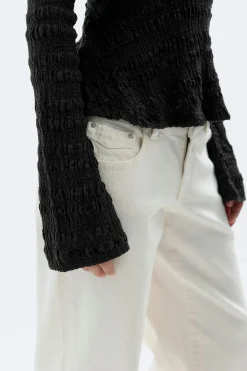 Gina Tricot Tie back top Svart Clearance