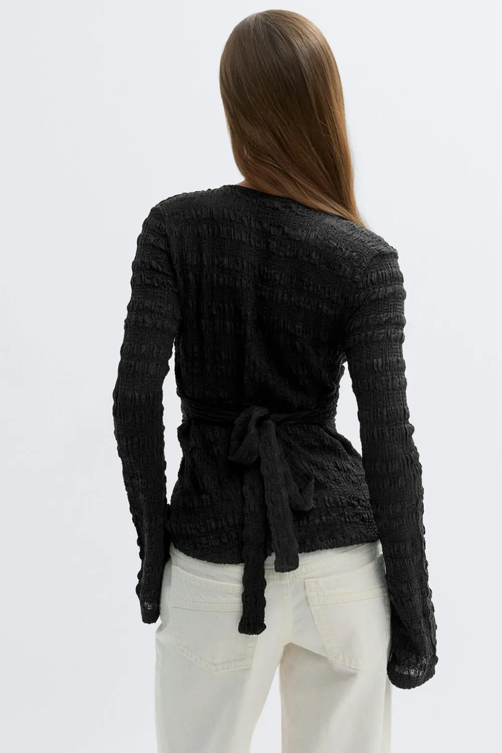 Gina Tricot Tie back top Svart Clearance