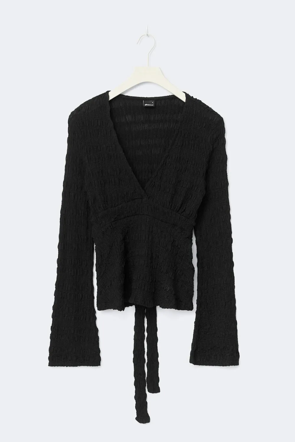 Gina Tricot Tie back top Svart Clearance