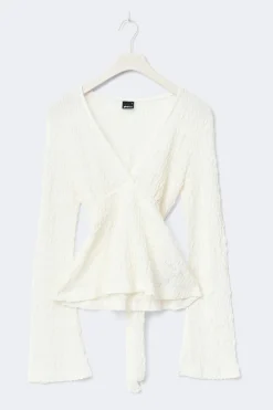 Gina Tricot Tie back top Hvit Hot