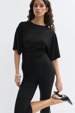 Gina Tricot Tie back top Svart