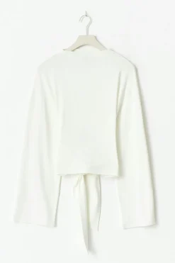 Gina Tricot Tie back wide eeve top Hvit
