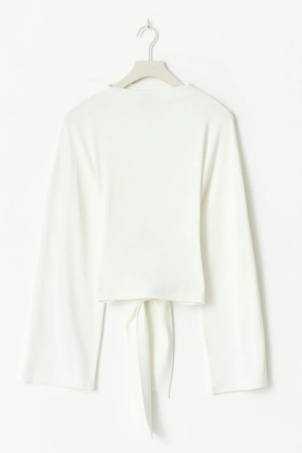 Gina Tricot Tie back wide eeve top Hvit