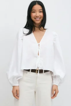 Gina Tricot Tie boue Hvit
