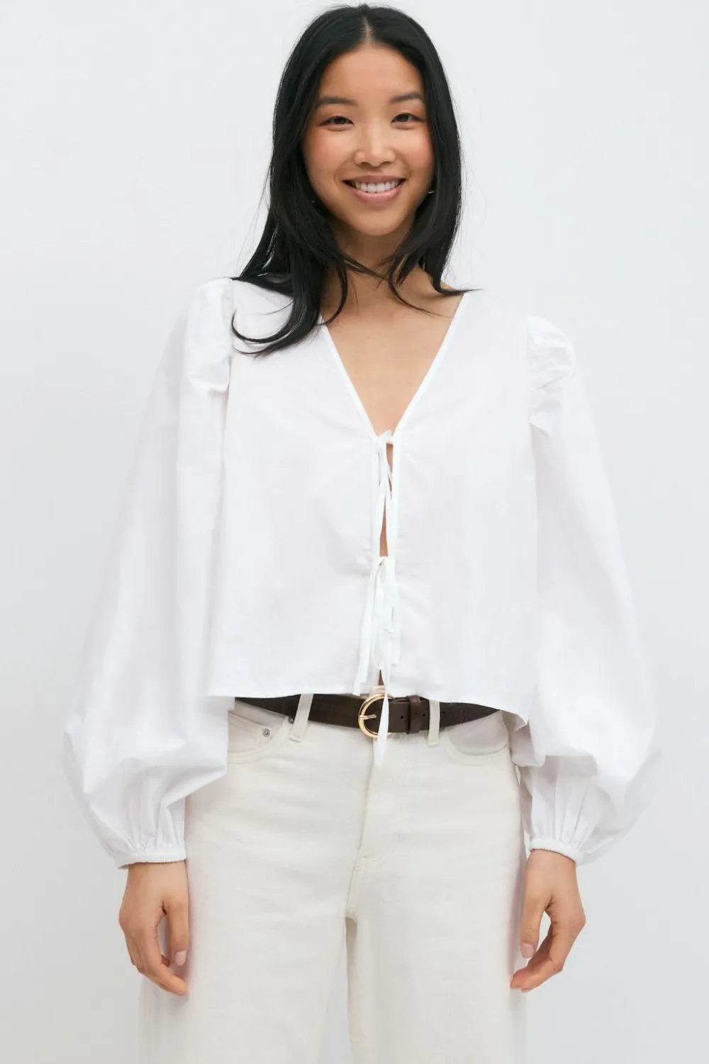 Gina Tricot Tie boue Hvit