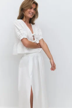 Gina Tricot Tie boue Hvit Best