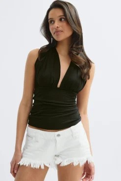 Gina Tricot 14+ tie top Svart Discount