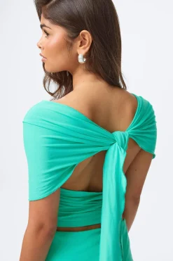 Gina Tricot 14+ tie top Blå Hot