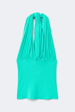 Gina Tricot 14+ tie top Blå Hot