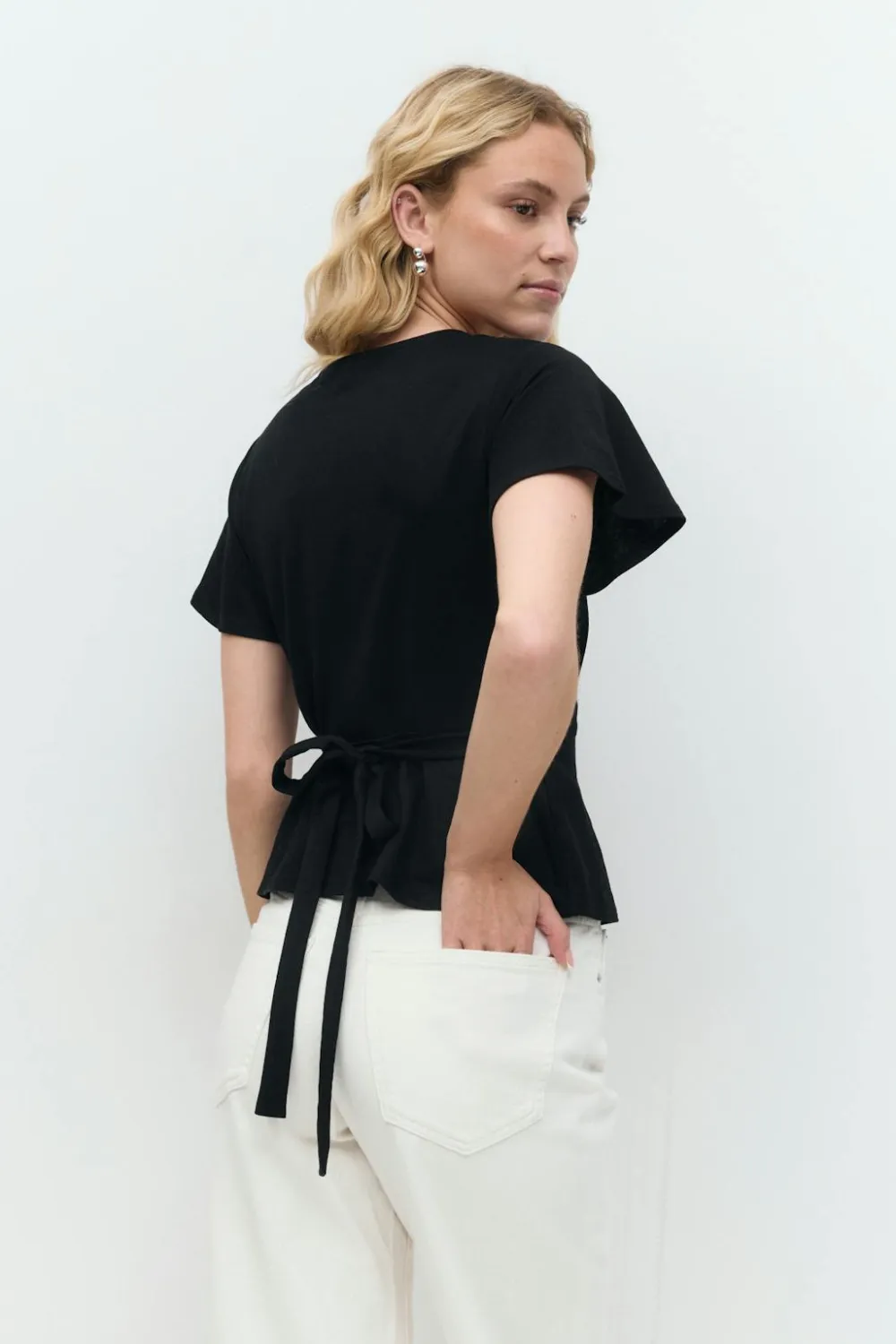 Gina Tricot Tie top Svart Discount