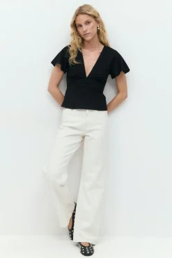 Gina Tricot Tie top Svart Discount