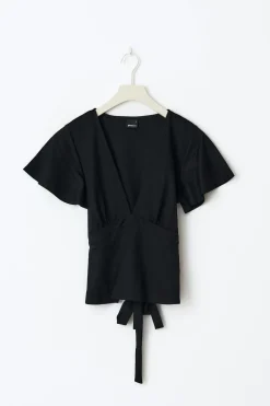 Gina Tricot Tie top Svart Discount