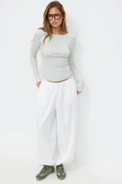 Gina Tricot Tight fit ong eeve top Grå Hot