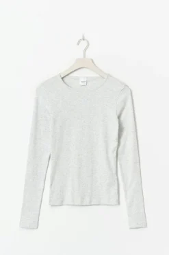 Gina Tricot Tight fit ong eeve top Grå Hot