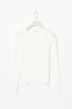 Gina Tricot Tight fit ong eeve top Hvit Online