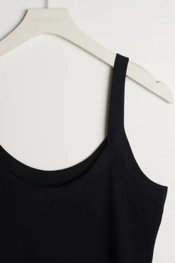 Gina Tricot Tight fit rib inget Svart Discount