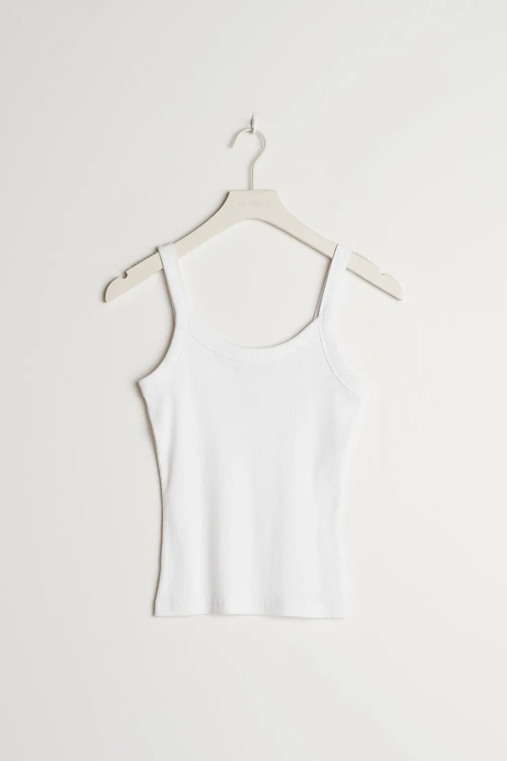 Gina Tricot Tight fit rib inget Hvit Online