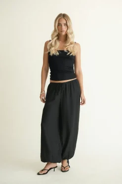Gina Tricot Tight fit rib inget Svart New