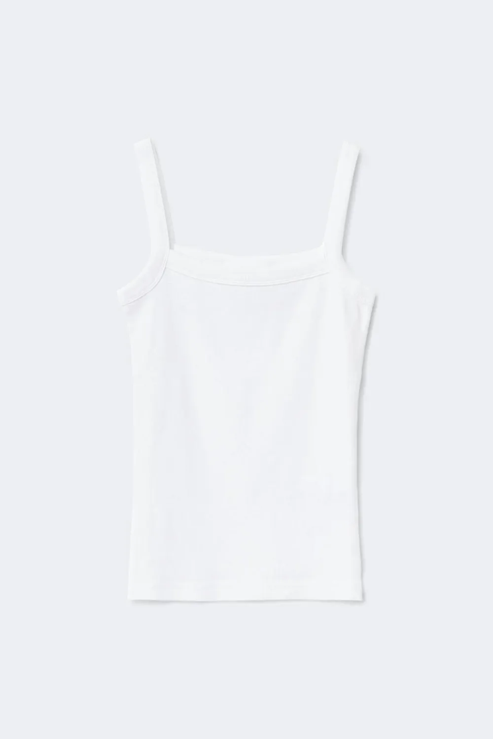 Gina Tricot Tight fit rib inget Hvit Outlet