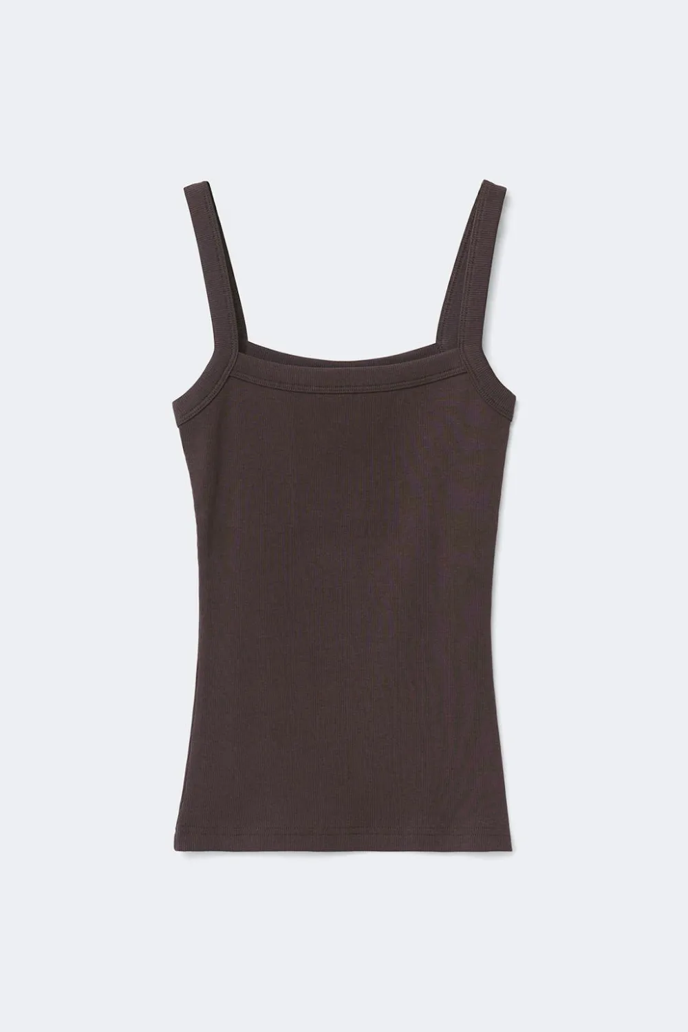 Gina Tricot Tight fit rib inget Brun Clearance