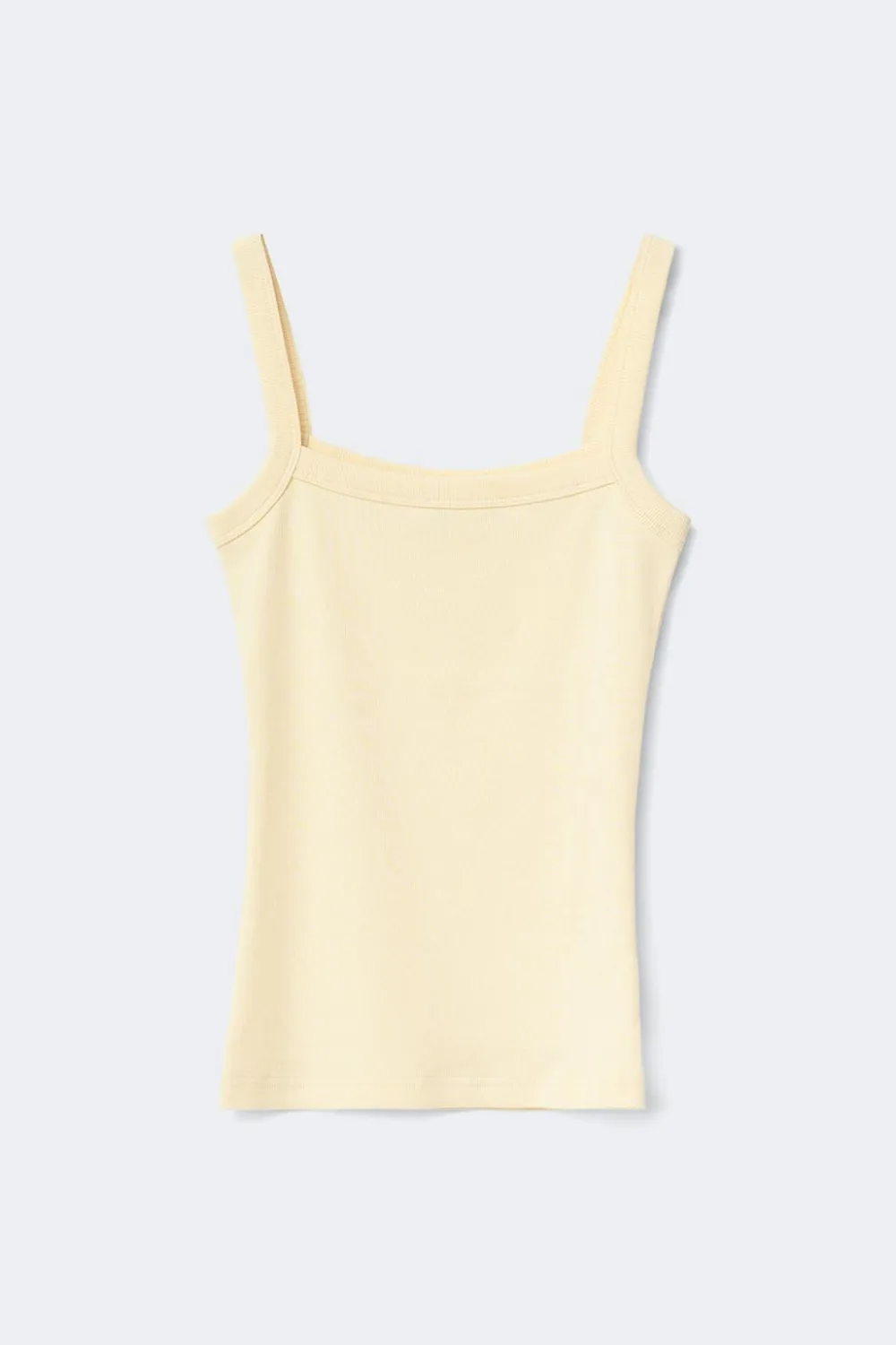 Gina Tricot Tight fit rib inget Gul Clearance