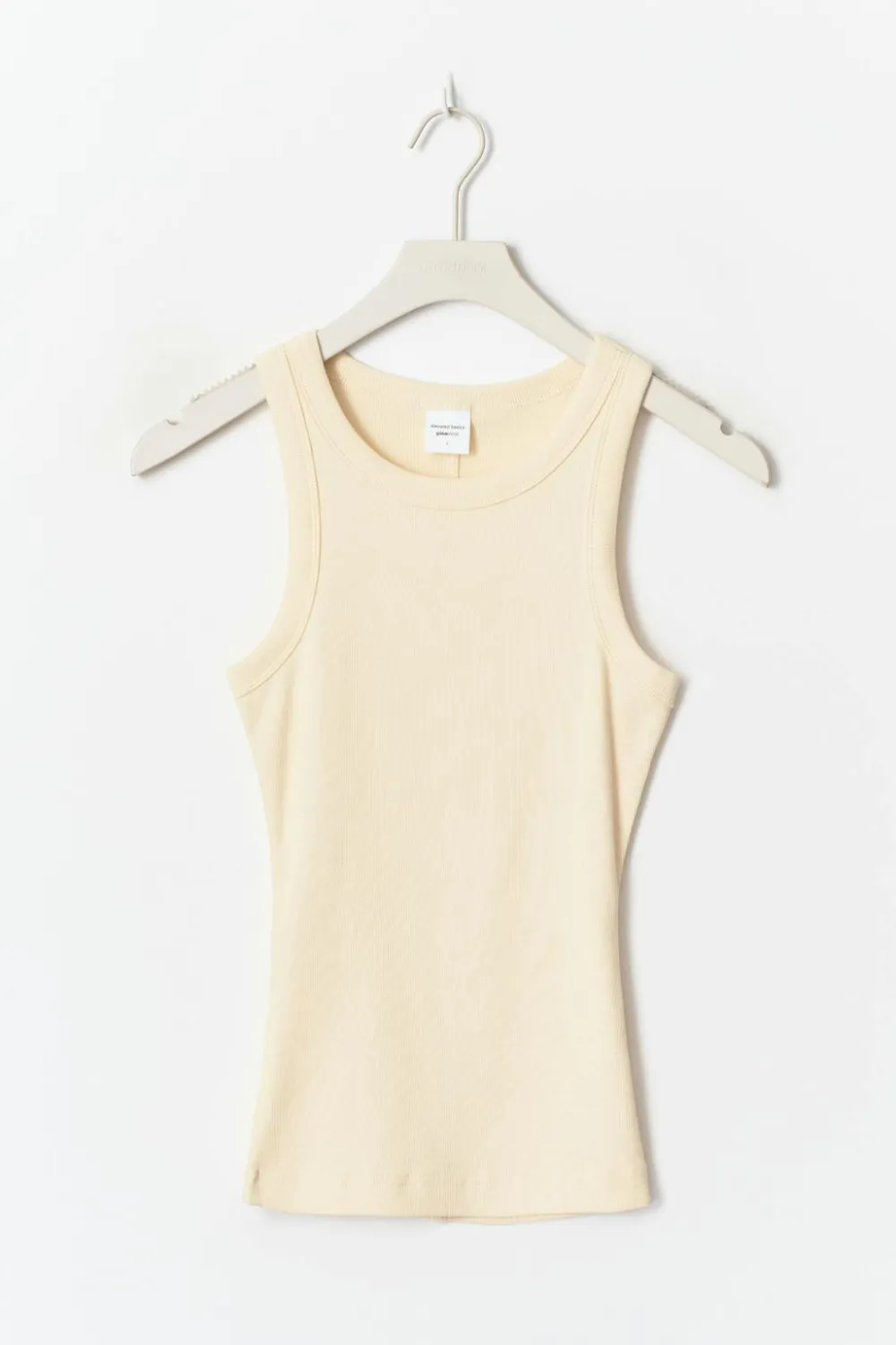 Gina Tricot Tight fit rib tank Gul Discount