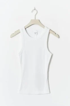 Gina Tricot Tight fit rib tank Hvit