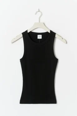 Gina Tricot Tight fit rib tank Svart