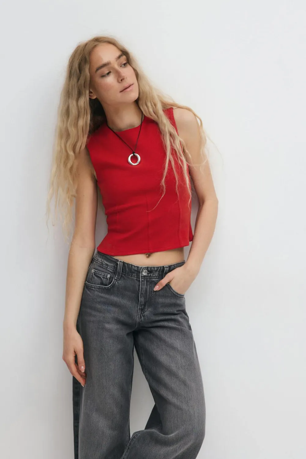 Gina Tricot Tight top Rød Hot