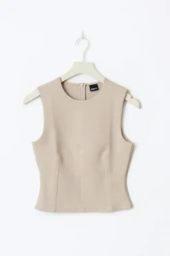 Gina Tricot Tight top Beige Discount