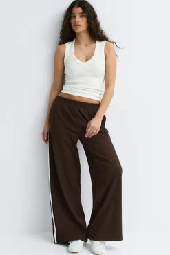 Gina Tricot Tight v-neck rib tank Hvit Discount